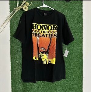 Shepard Fairey Obey Awareness Honor The Treaties Graphic Tee-shirt